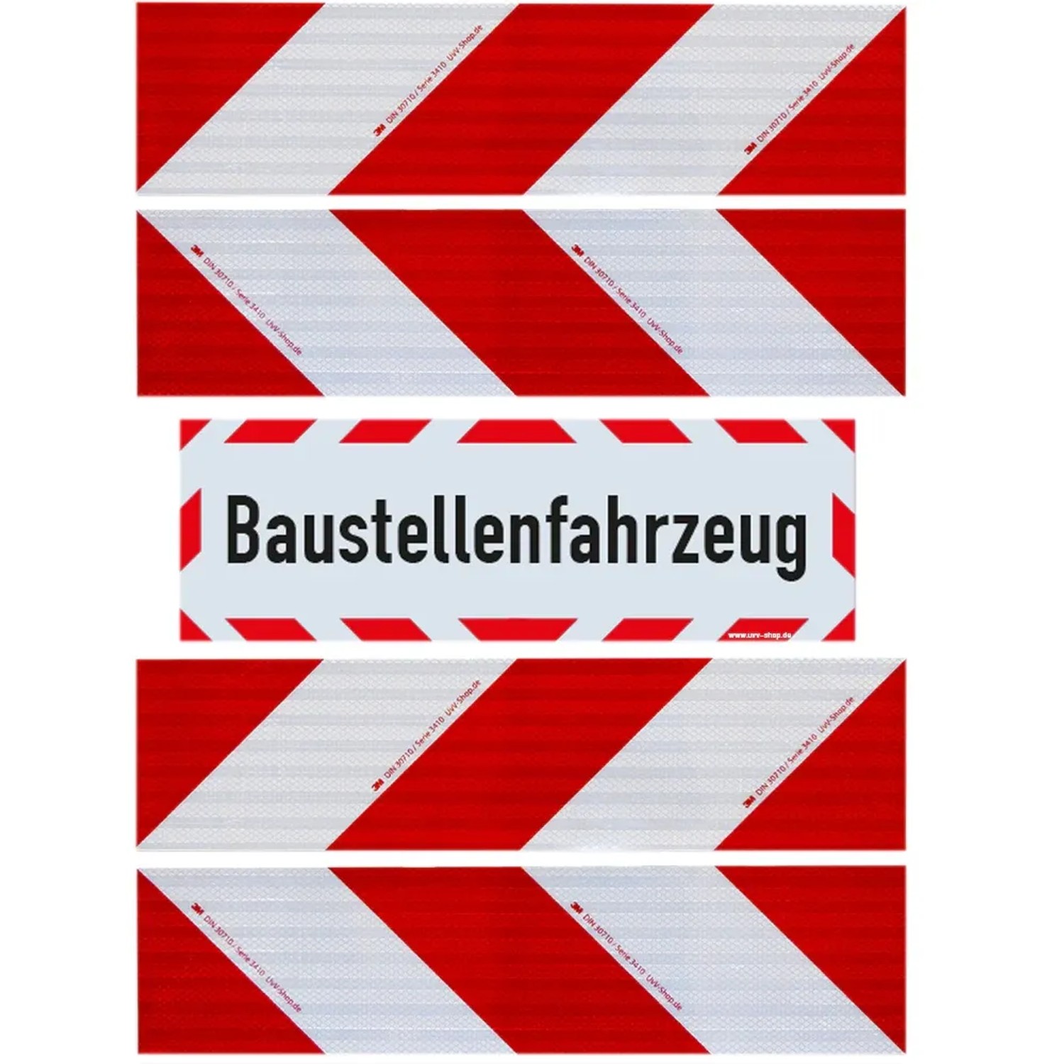 Magnetische Kfz-Warnmarkierung und Baustellenschild für Fahrzeuge mit Sonderrechten.